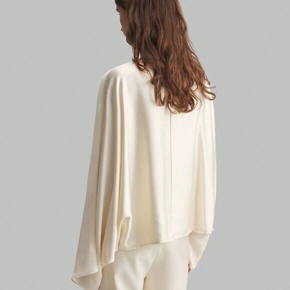 Apricot Casual Women's satin-like loose fitted blouse - Picture 2 of 7